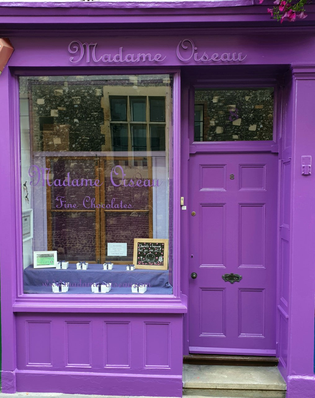 The purple chocolate shop